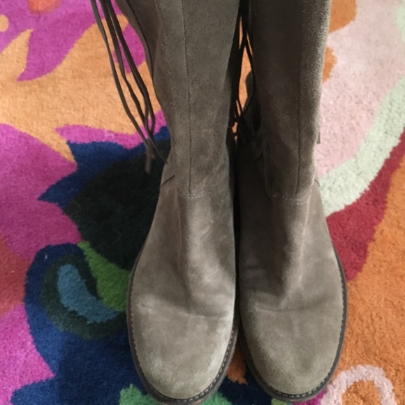 Dani Black Taupe Suede Boots Sz 8 - Picture 2 of 6